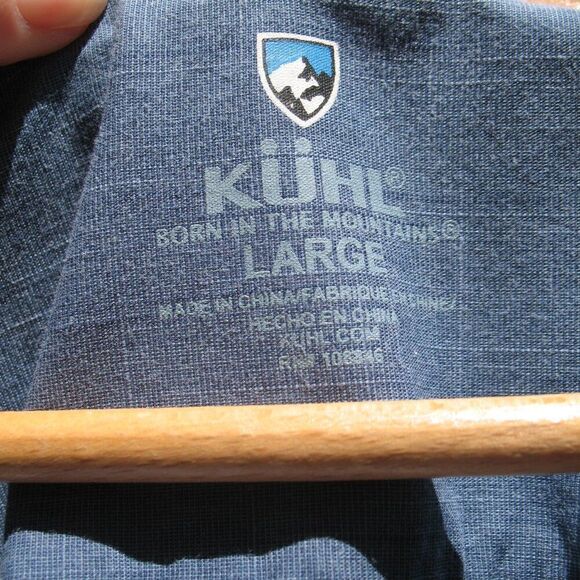 Kuhl Mens Blue Karib Striped Short Sleeve Shirt - Picture 9 of 9